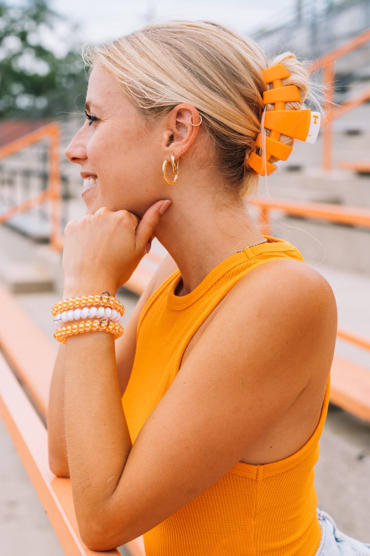 TELETIES - Spiral Hair Coils | Large | Univ. of Tennessee Hair Ties