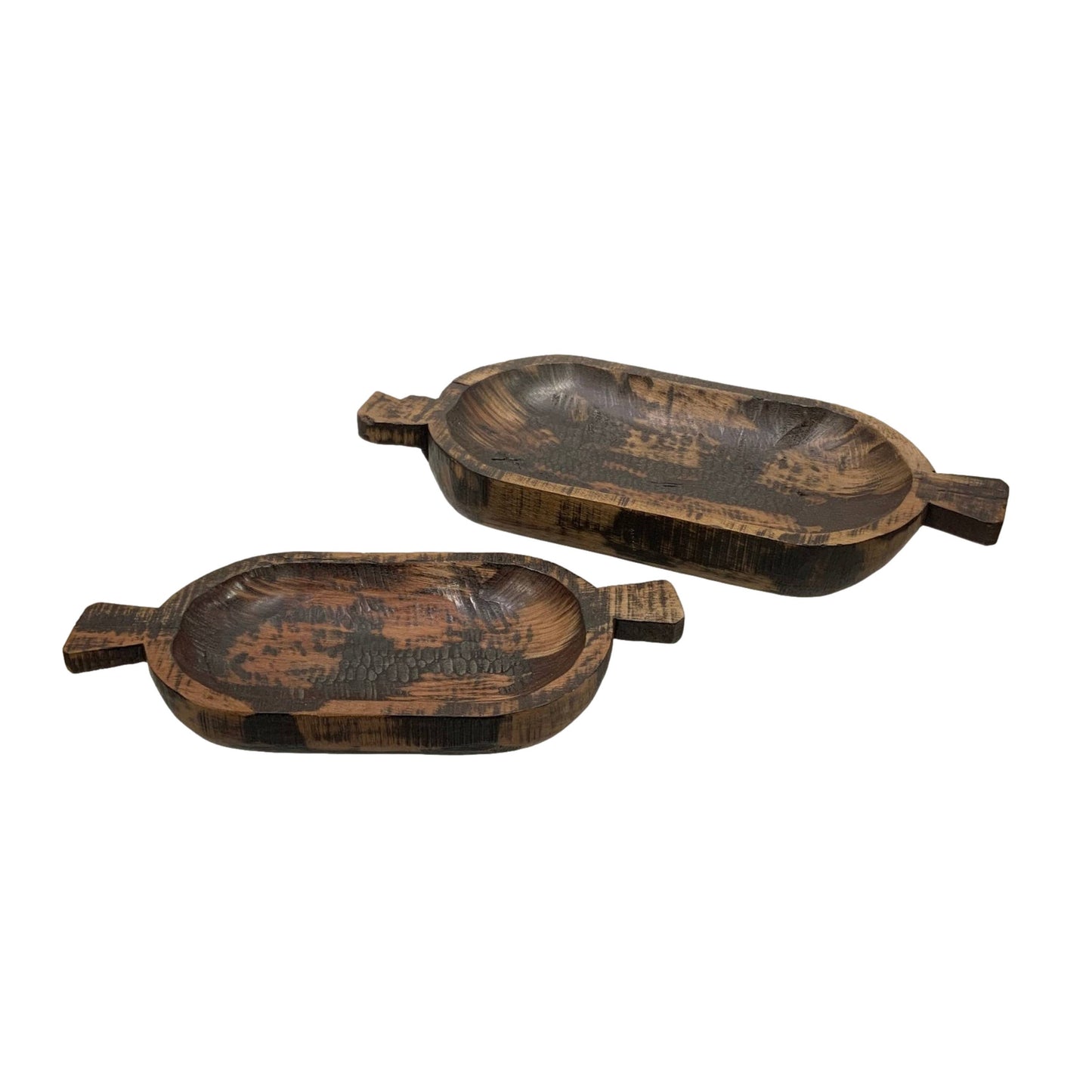 Wilco Home - Set of 2  Reclaimed Eucalyptus Wood Tobago Bowls