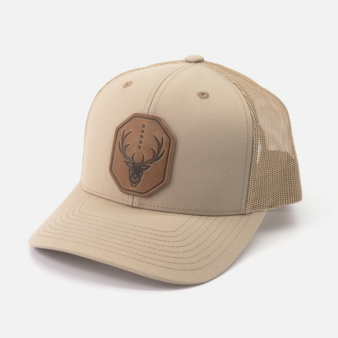 Range Leather Co. - Range Skull Hat | Leather Patch Trucker Hat