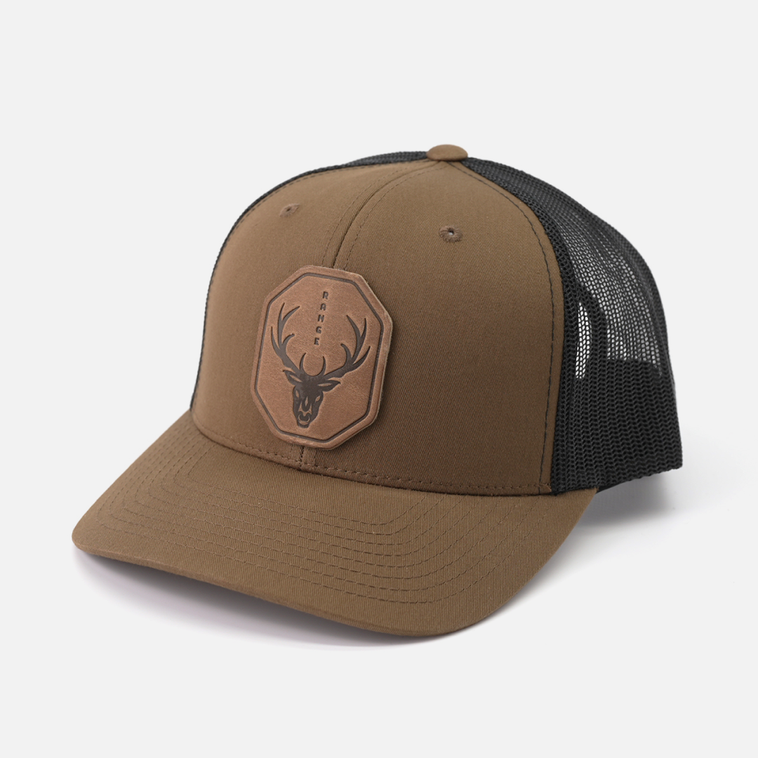 Range Leather Co. - Range Skull Hat | Leather Patch Trucker Hat