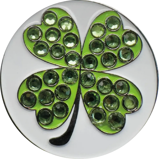 AHM 4 Leaf Clover Bling Pin Green