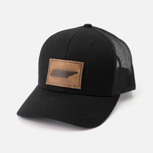 Range Leather Co. - Tennessee Silhouette Hat | Leather Patch Trucker Hat