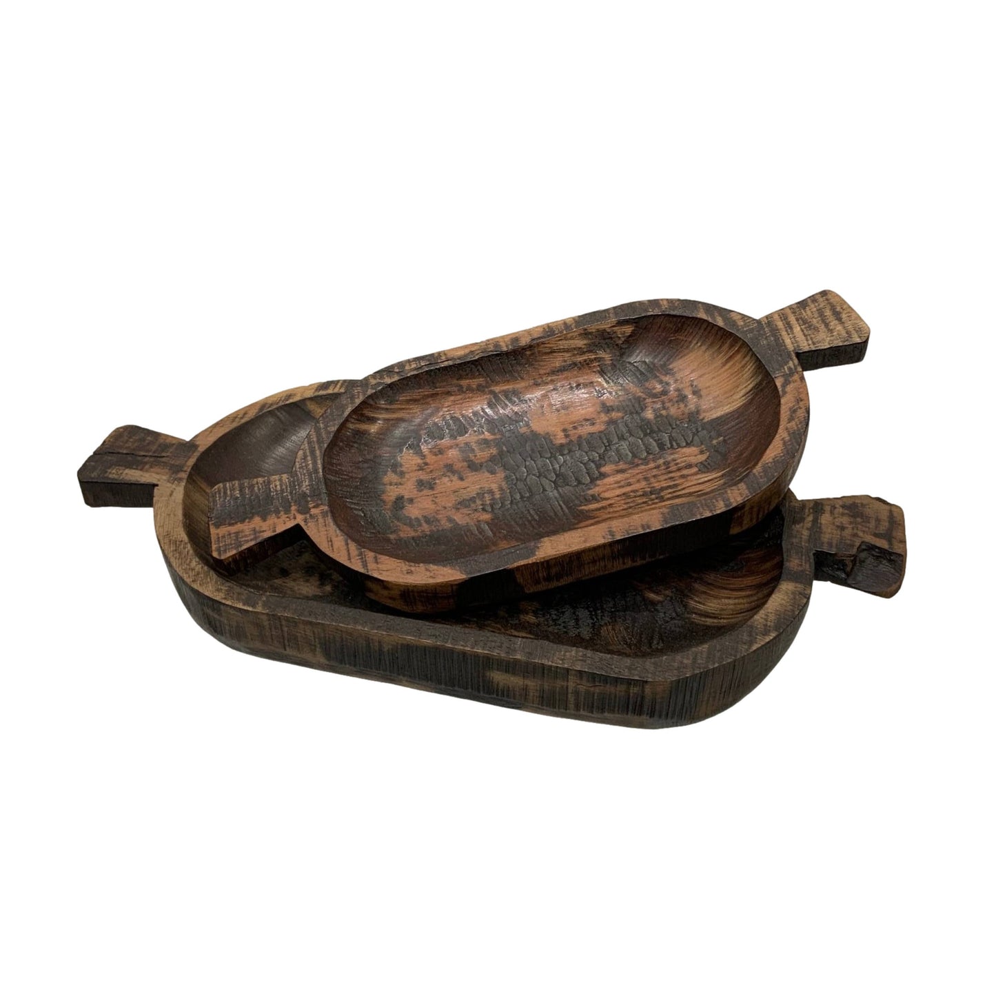Wilco Home - Set of 2  Reclaimed Eucalyptus Wood Tobago Bowls