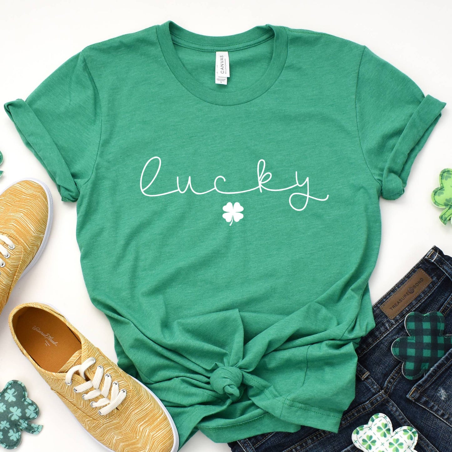 Lucky Clover Graphic St. Patrick's Day Green Graphic Tee