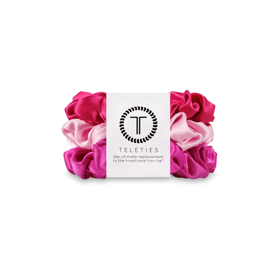 TELETIES - Silk Hair Scrunchie | Small | Rose All Day