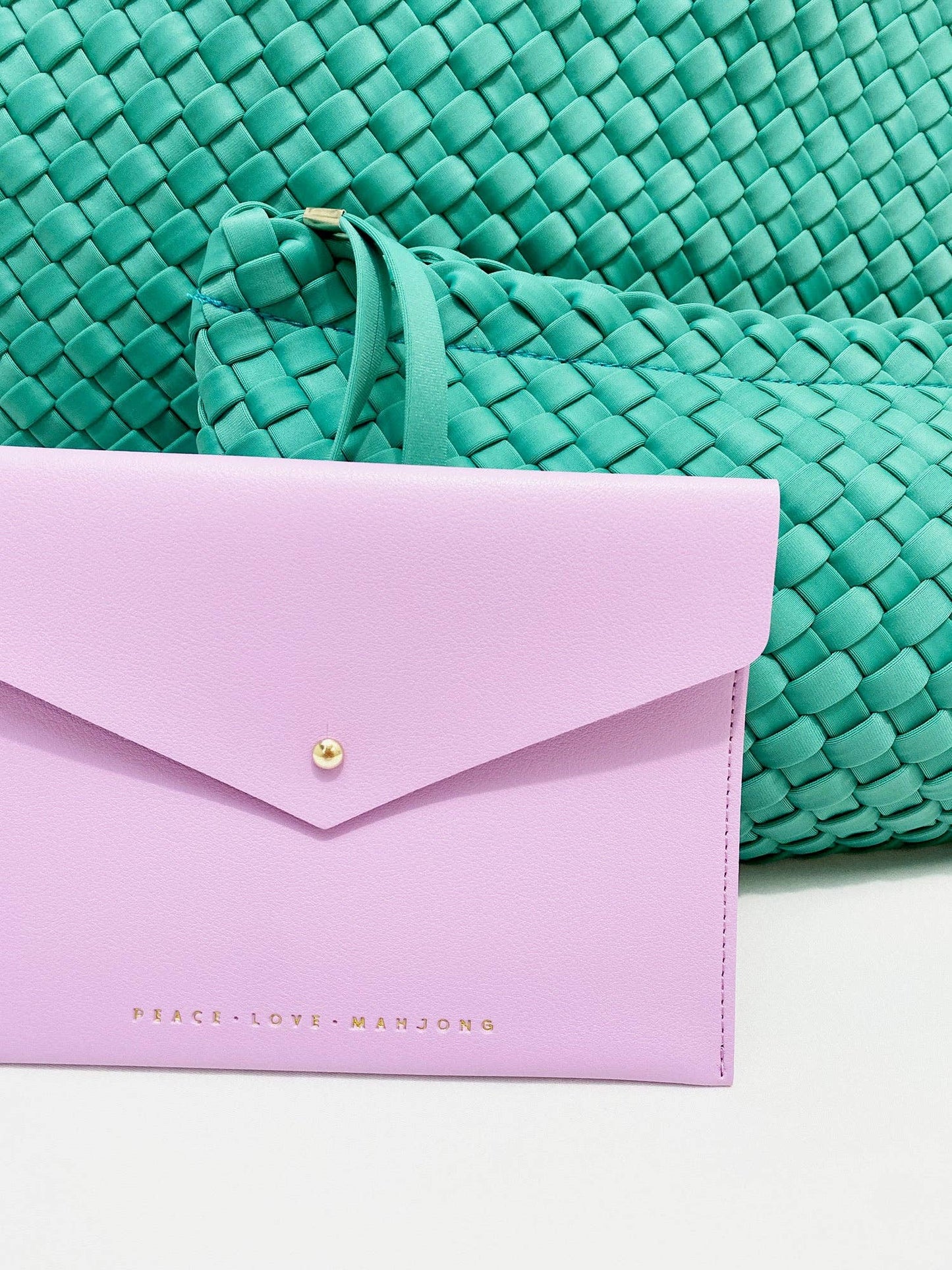 Peace Love Mahjong - Card Clutch