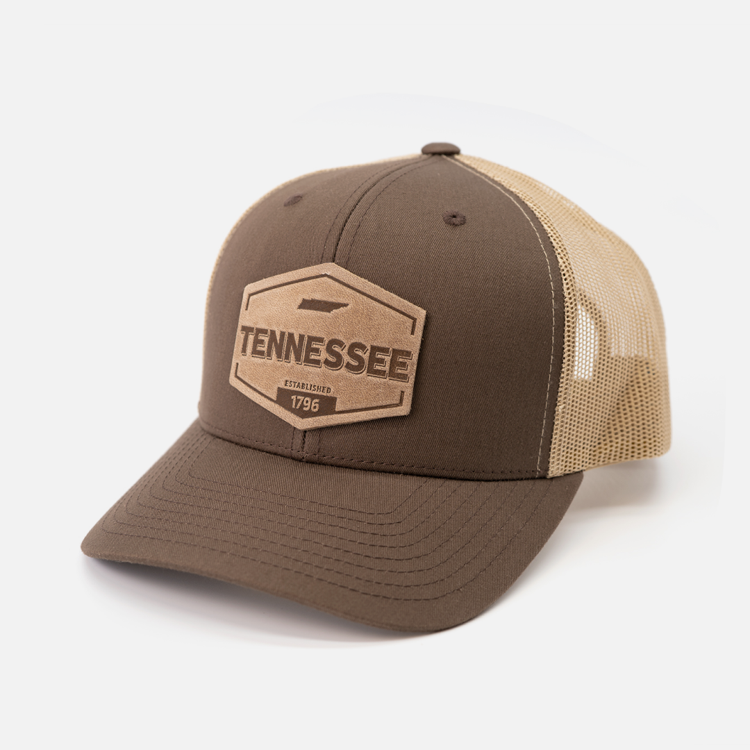 Range Leather Co. - Tennessee Established Hat | Leather Patch Trucker Hat