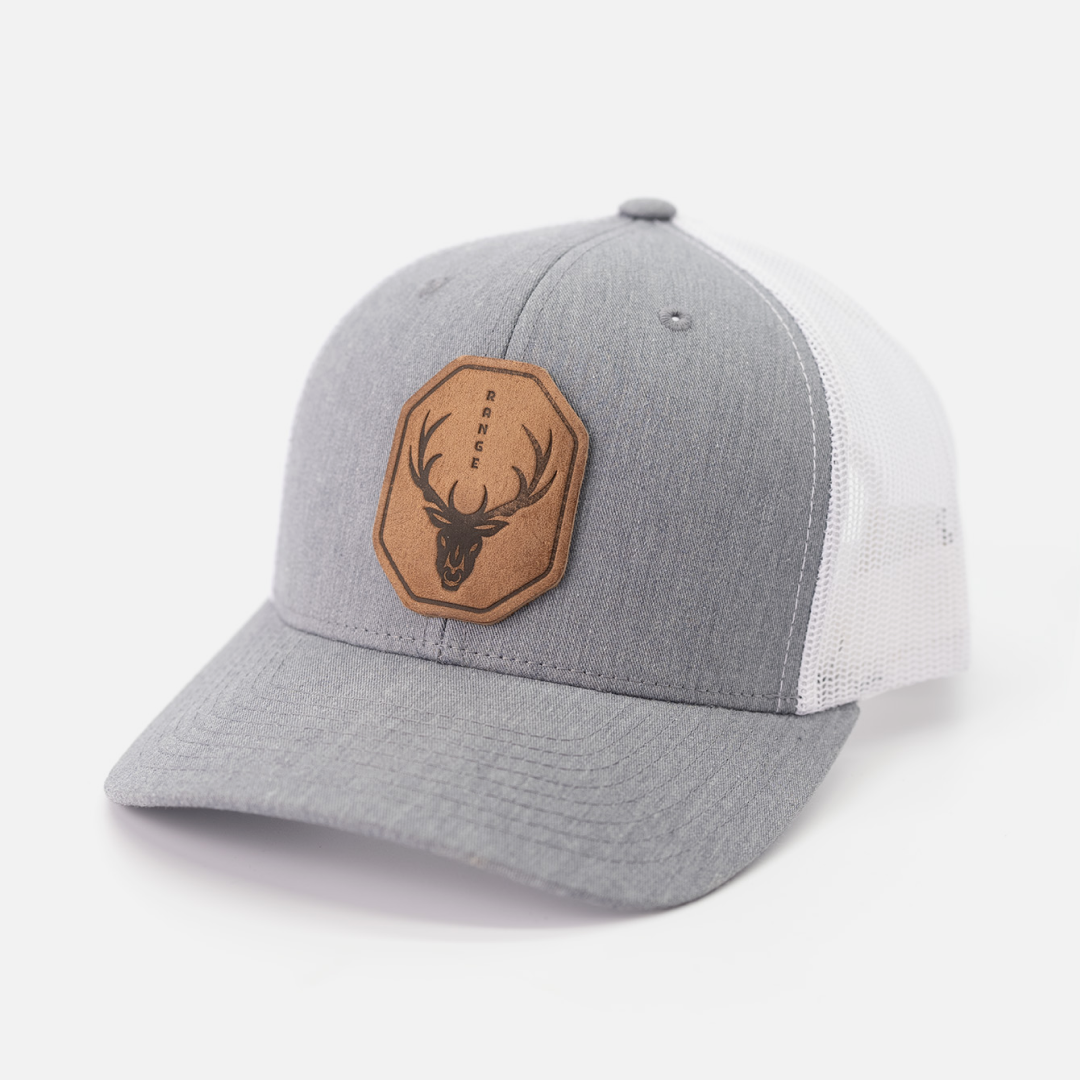 Range Leather Co. - Range Skull Hat | Leather Patch Trucker Hat