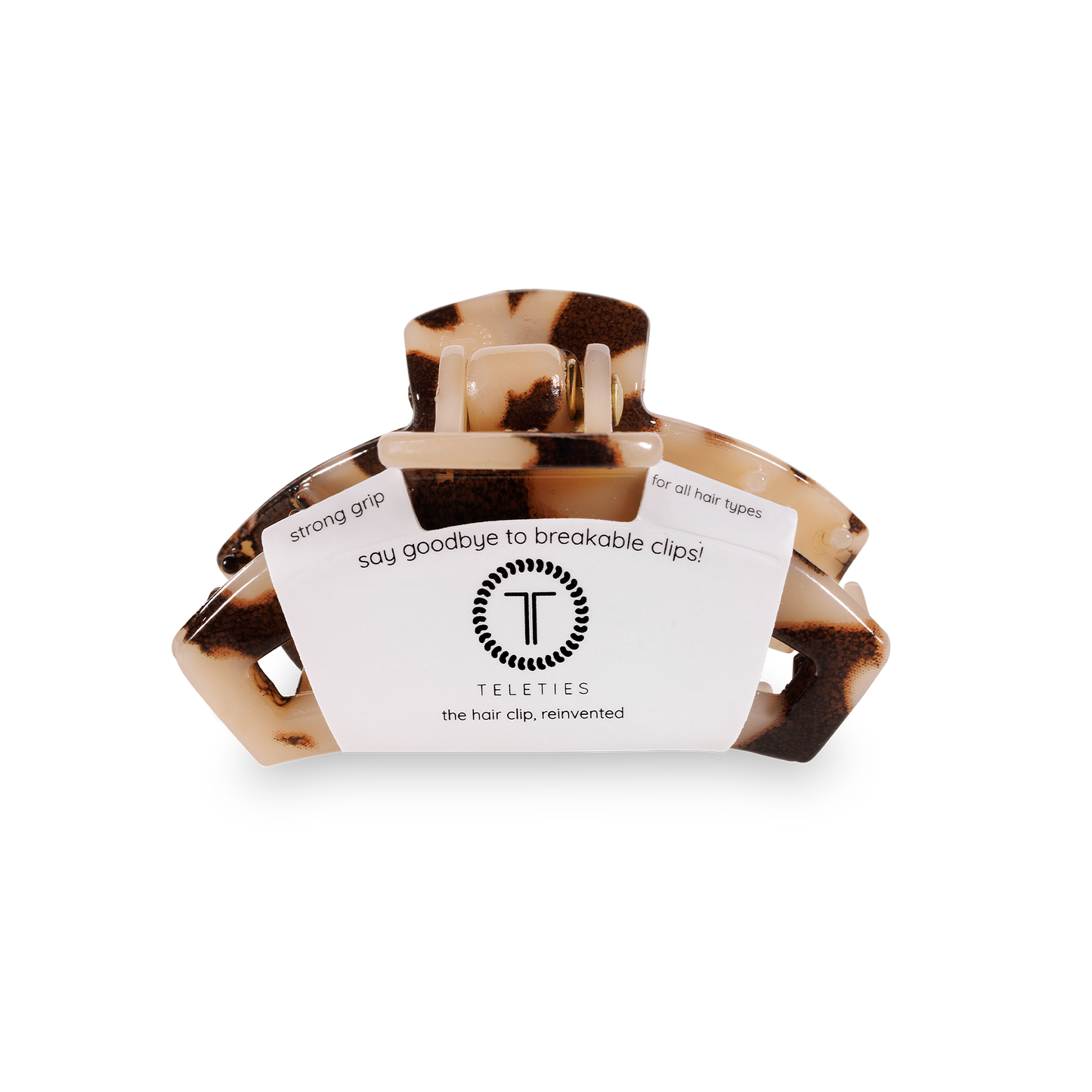 TELETIES - Open Hair Clip | Tiny | Blonde Tortoise