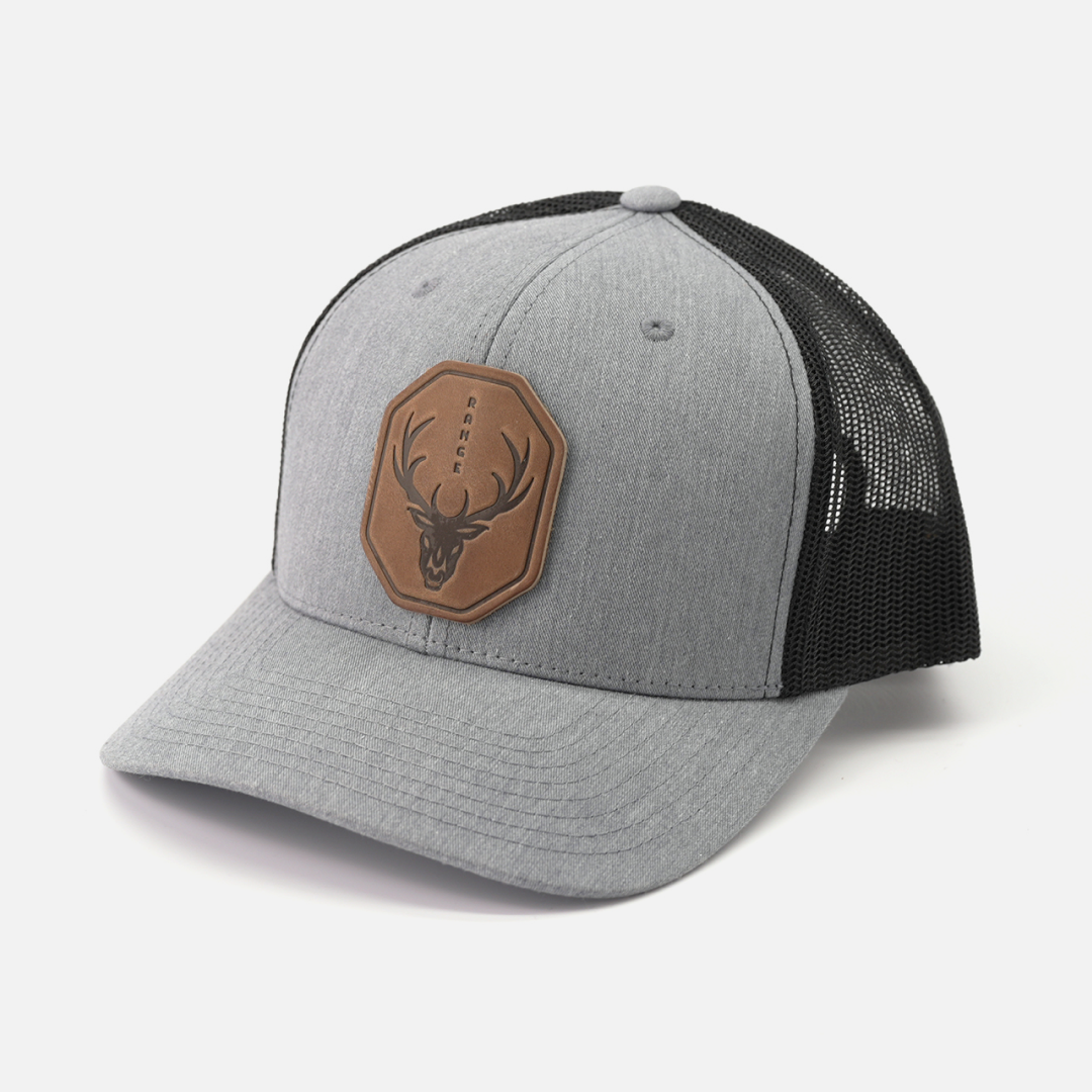 Range Leather Co. - Range Skull Hat | Leather Patch Trucker Hat