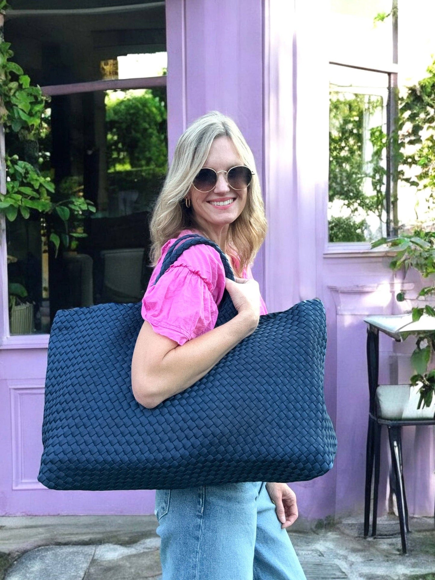 Peace Love Mahjong - Woven Mahjong Carryall - 6 Colors