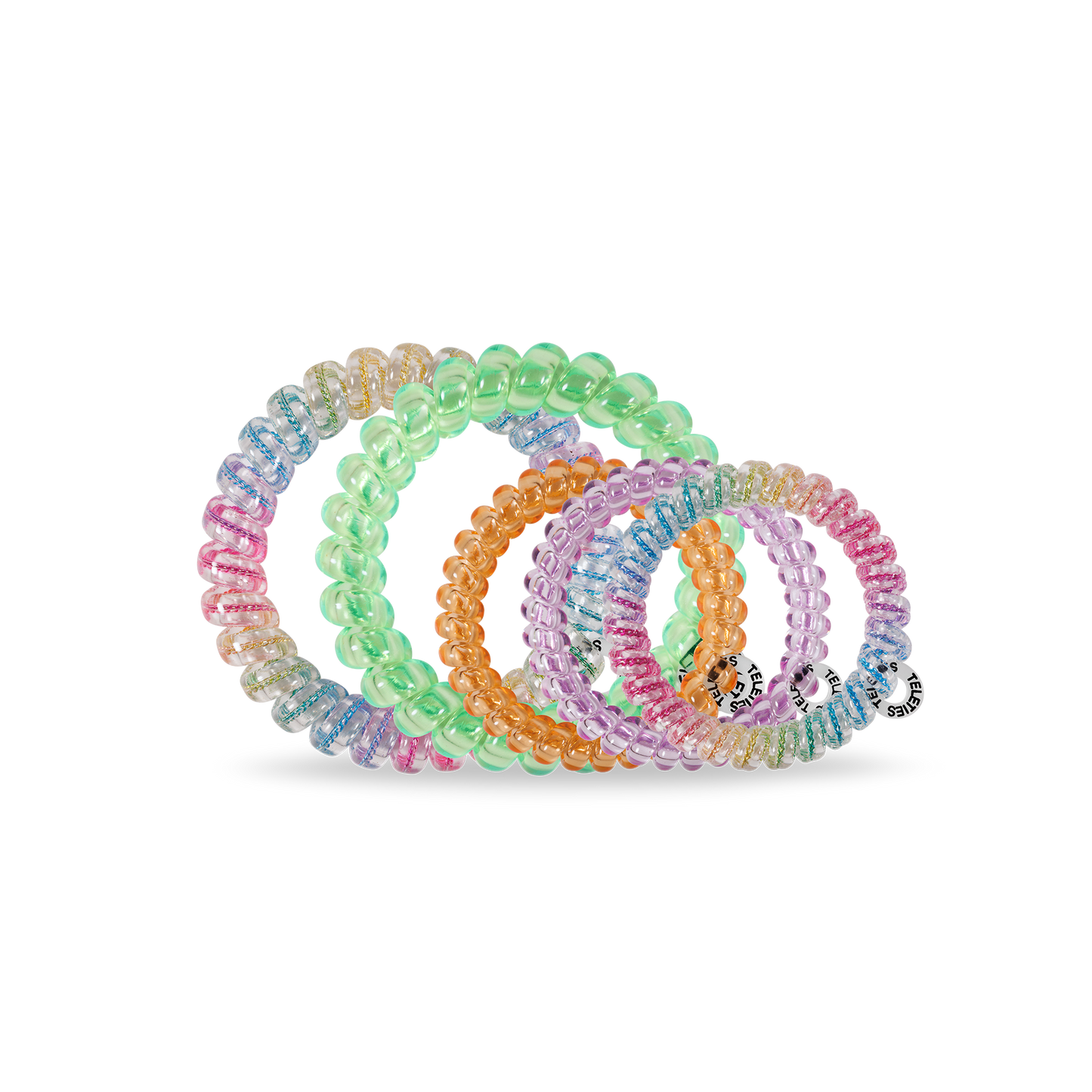 TELETIES - Spiral Hair Coil | Mix Pack | Technicolor Dreams