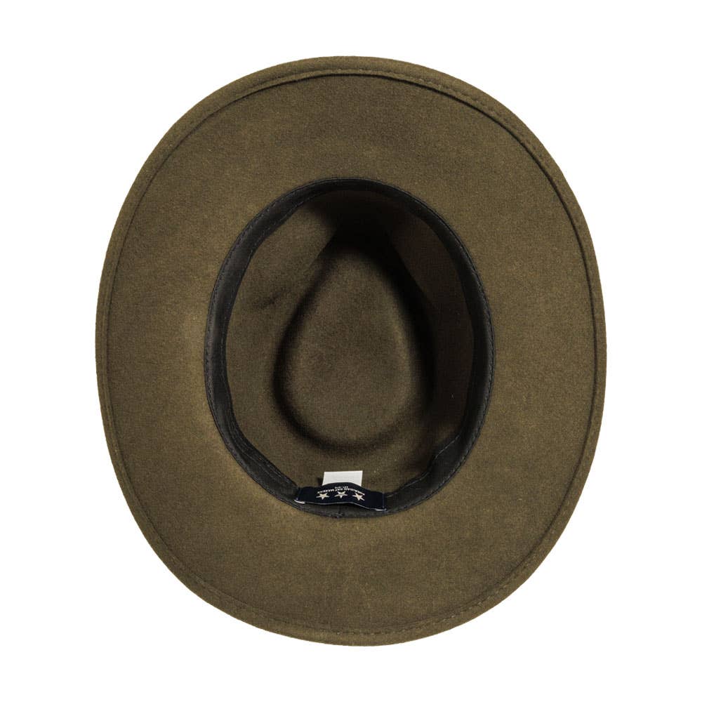 American Hat Makers - Crushable Wool Felt Outback Hat - Style Pathfinder