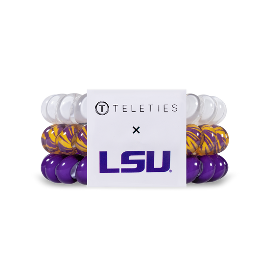 TELETIES - Spiral Hair Coils | Large | LSU Hair Ties