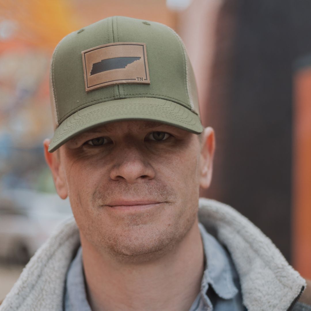 Range Leather Co. - Tennessee Silhouette Hat | Leather Patch Trucker Hat