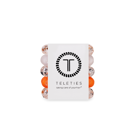 TELETIES - Spiral Hair Coils | Tiny | Spooky Sparkles Hair Ties