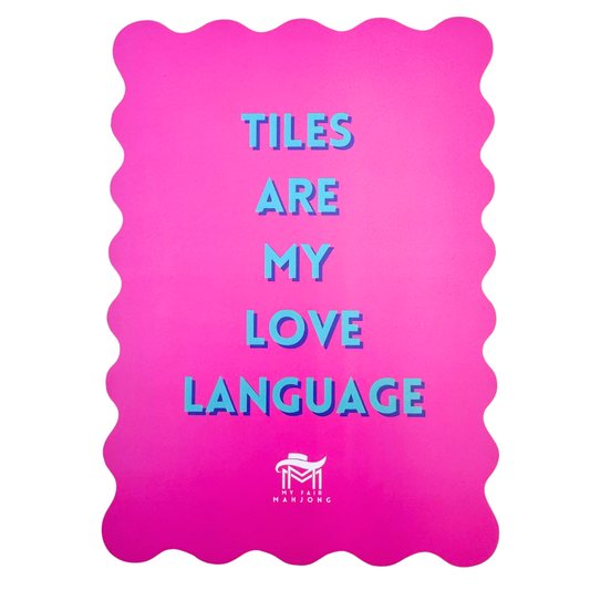 My Fair Mahjong - MAHJONG SHUFFLE CARD  |  Scalloped Edges & Bright Colors  |  Sized to Store with Mahjong League Cards