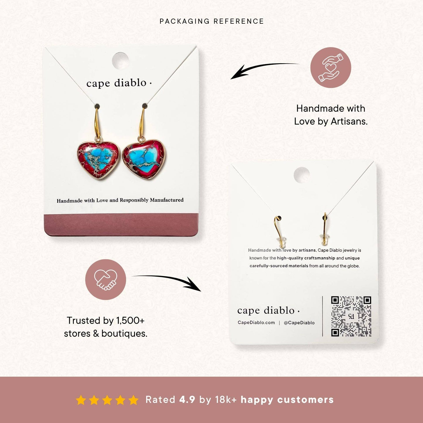 Cape Diablo - Terra Hues Leaves Jasper Earrings