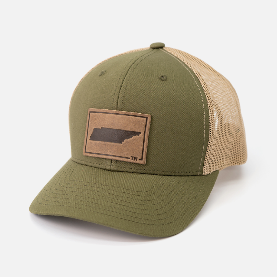 Range Leather Co. - Tennessee Silhouette Hat | Leather Patch Trucker Hat