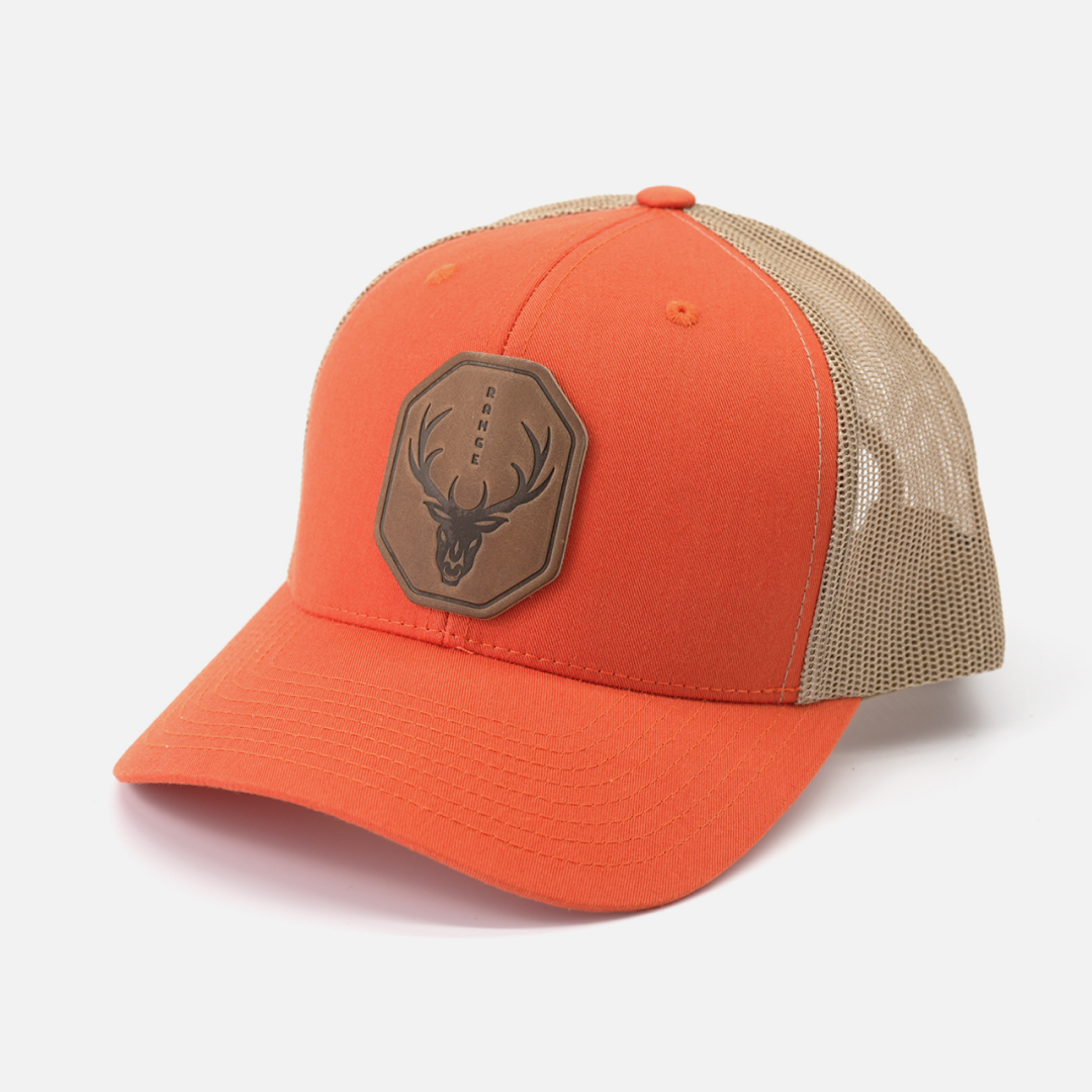 Range Leather Co. - Range Skull Hat | Leather Patch Trucker Hat