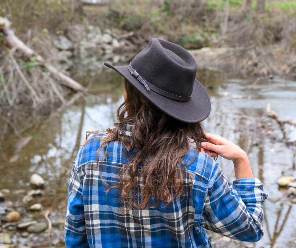 American Hat Makers - Crushable Wool Felt Outback Hat - Style Pathfinder