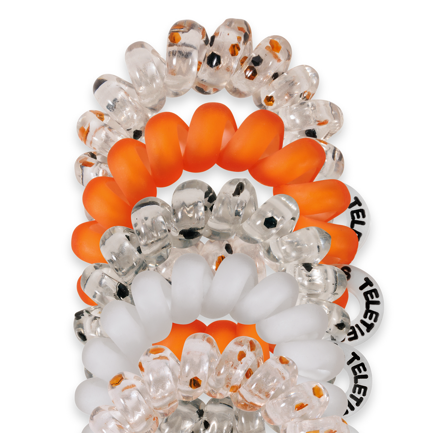 TELETIES - Spiral Hair Coils | Tiny | Spooky Sparkles Hair Ties