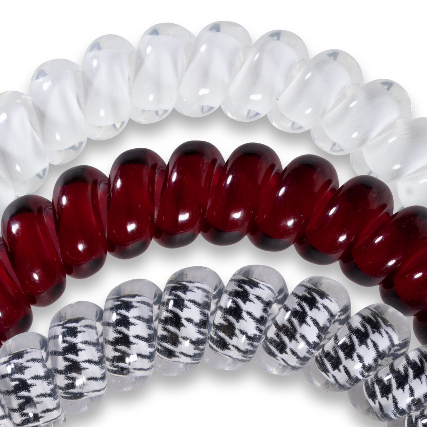 TELETIES - Spiral Hair Coils | Large | Univ. of Alabama Hair Ties