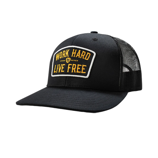 Ariat Men's Work Hard Patch Black Cap