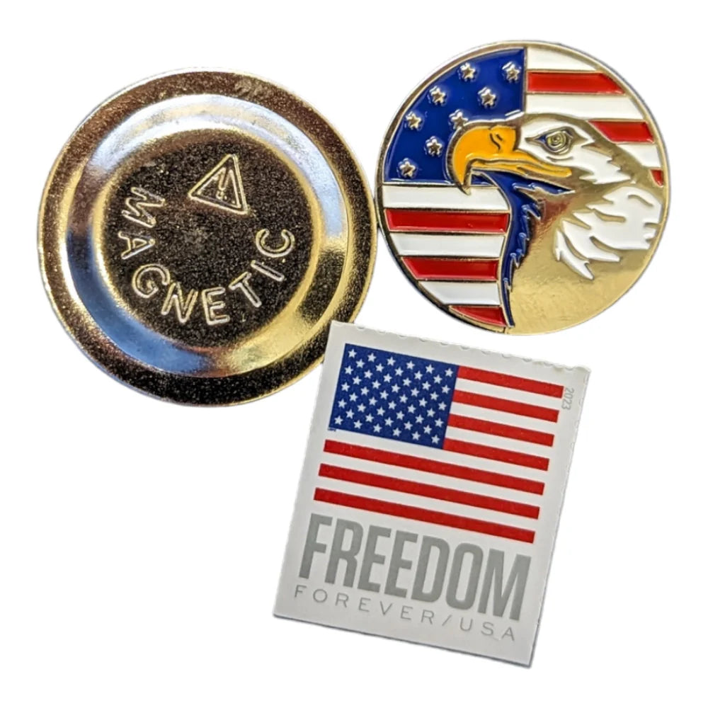 AHM Flag Eagle | Magnetic Hat Pin
