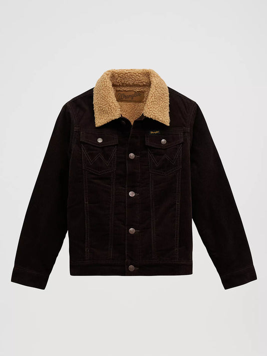 Boy's Wrangler® Cowboy Cut® Sherpa Lined Corduroy Jacket