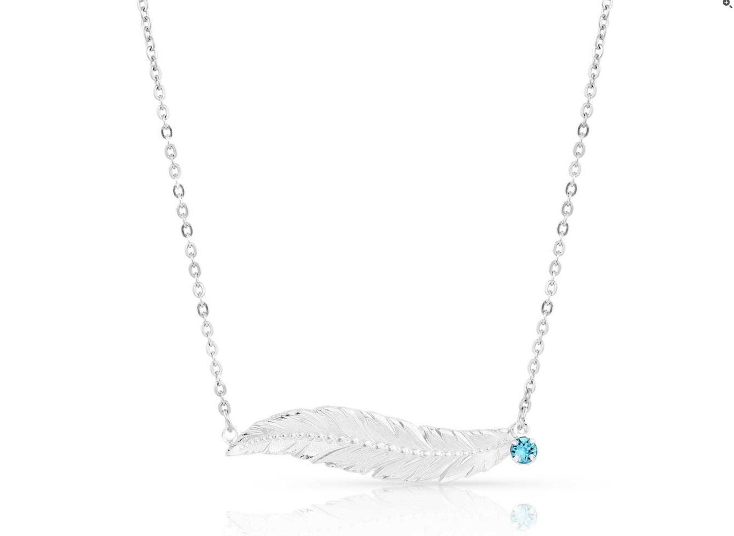 Montana Silversmith Silver Horizontal Feather Necklace