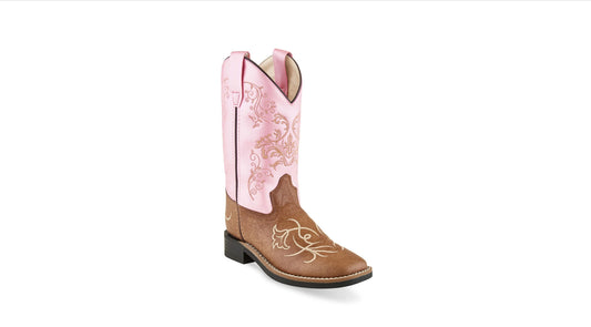 Old West Girl’s Faux Leather Vintage Cowboy Boots