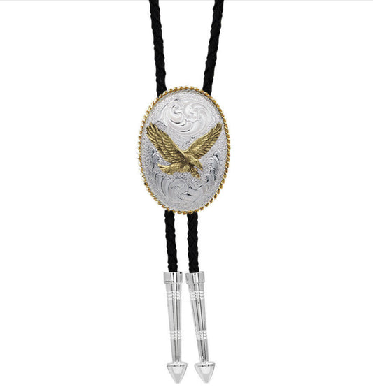 Montana Silversmith 2T Oval w/ Eagle Bolo Tie