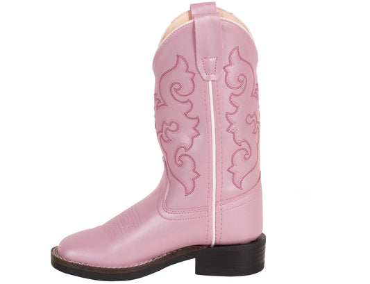 Old West Girl’s Scroll Stitch Cowgirl Boot