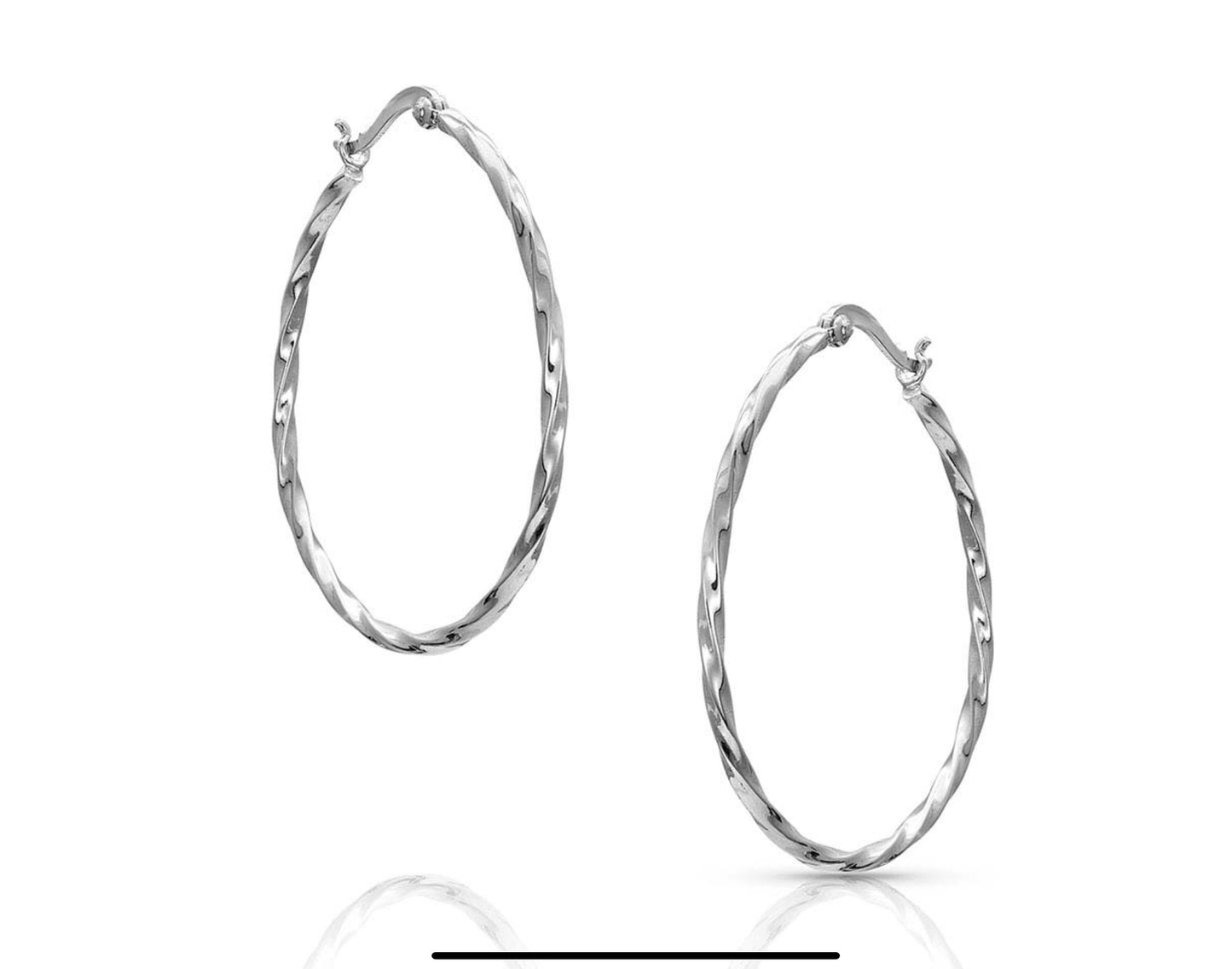 Montana Silversmith Cut Rope Hoop Earrings