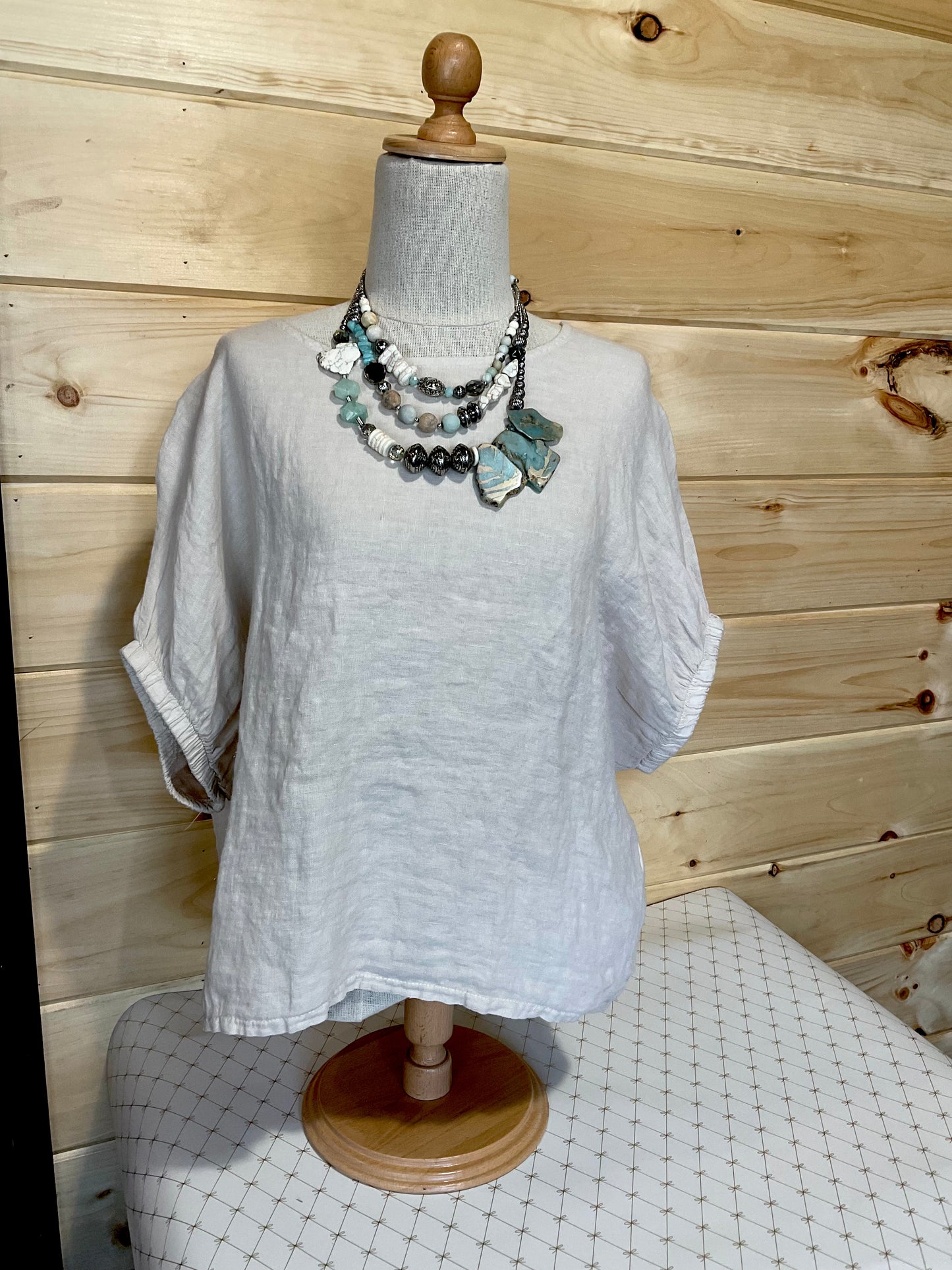 Camille & Co. Ivory Linen Shirt