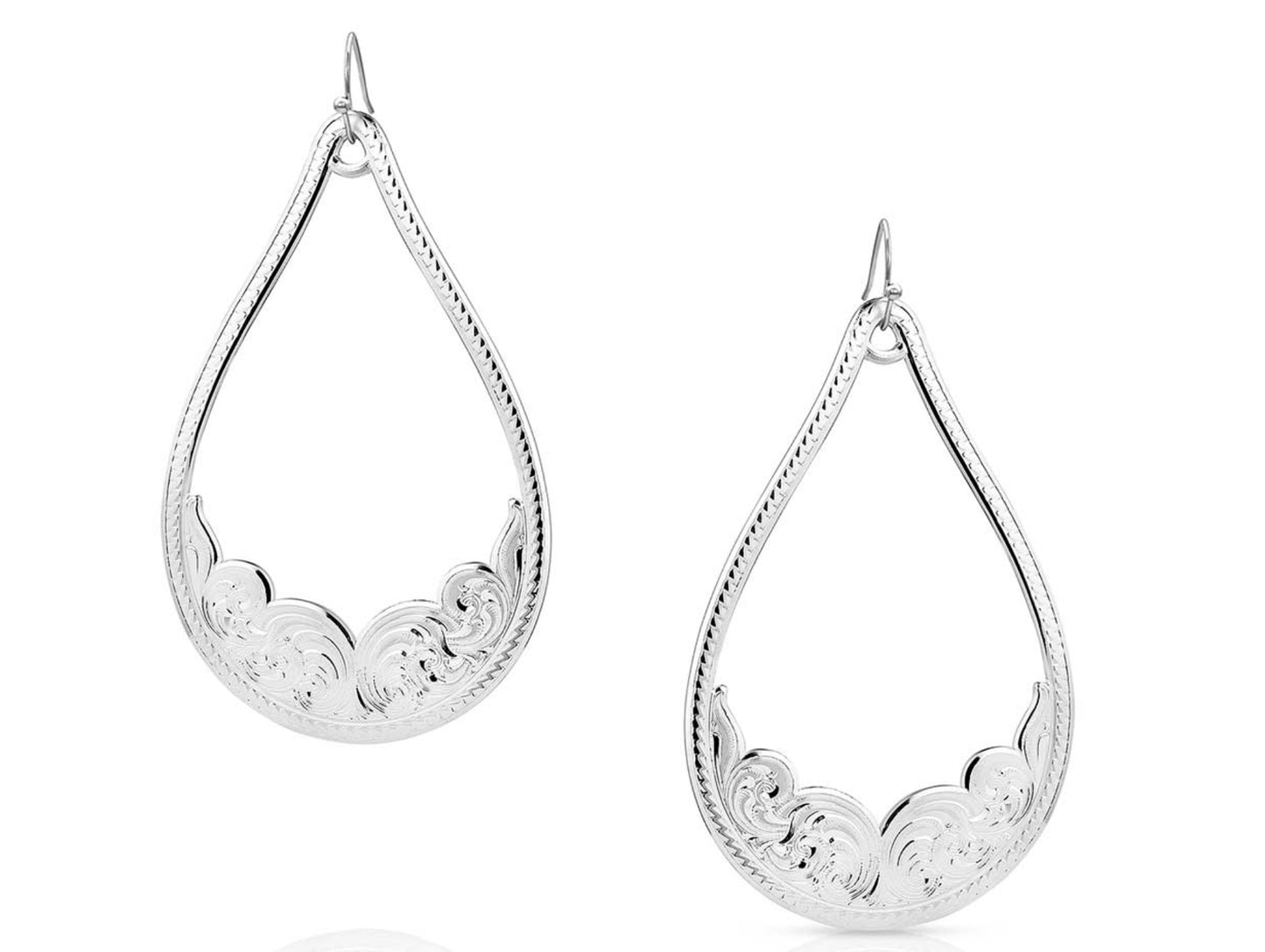 Montana Silversmith Silver Artistry Open Teardrop Earrings