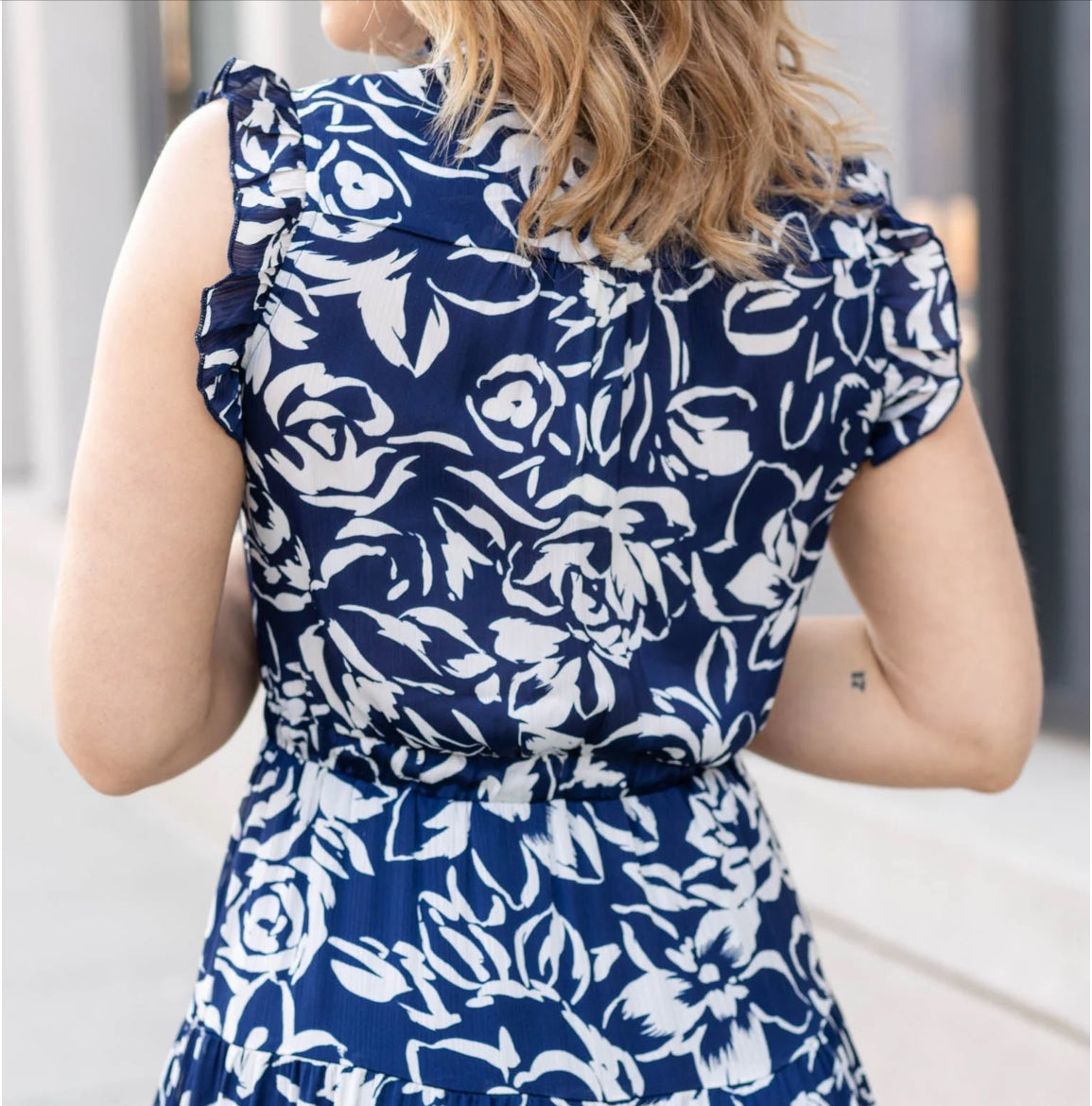 Pinch Floral Printed Maxi Dress Navy Blue