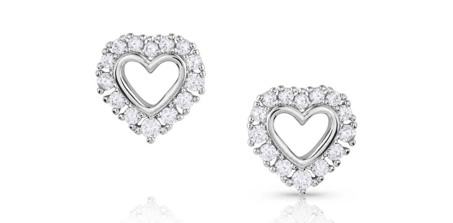 Montana Silversmith Icy Heart Crystal Earrings