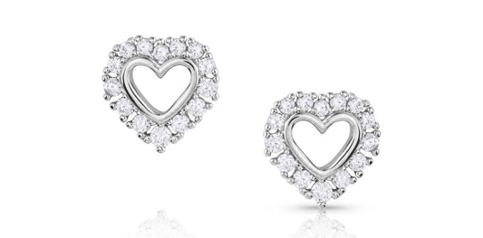 Montana Silversmith Icy Heart Crystal Earrings