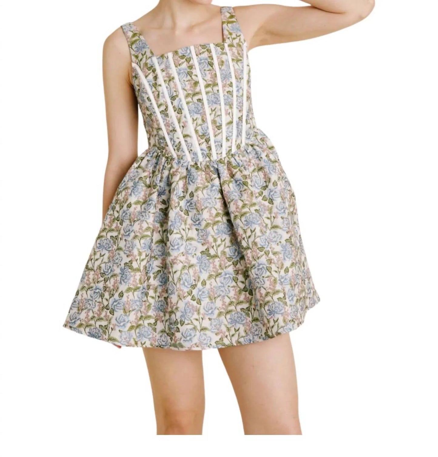 Aureum Corset Binding Mini Dress