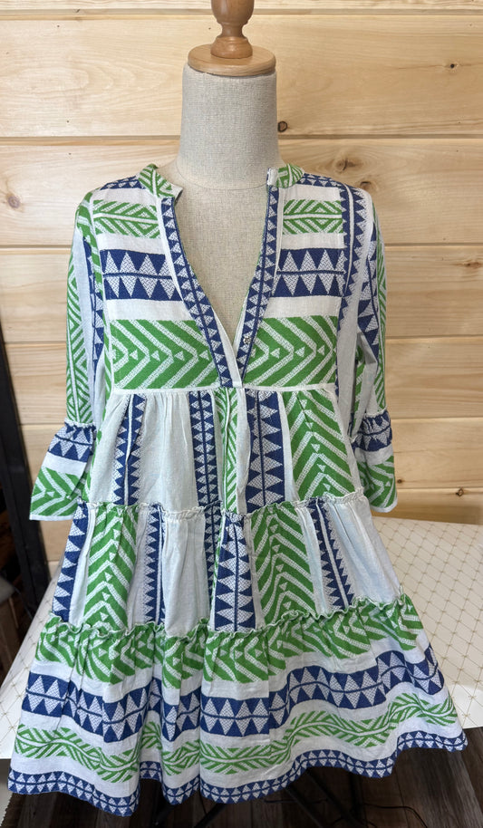 Camille & Co Blue/Green Dress