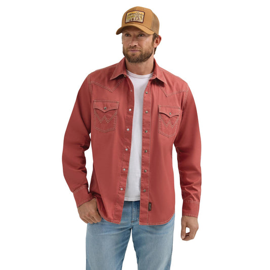 Wrangler Retro Premium Western Snap Solid Shirt