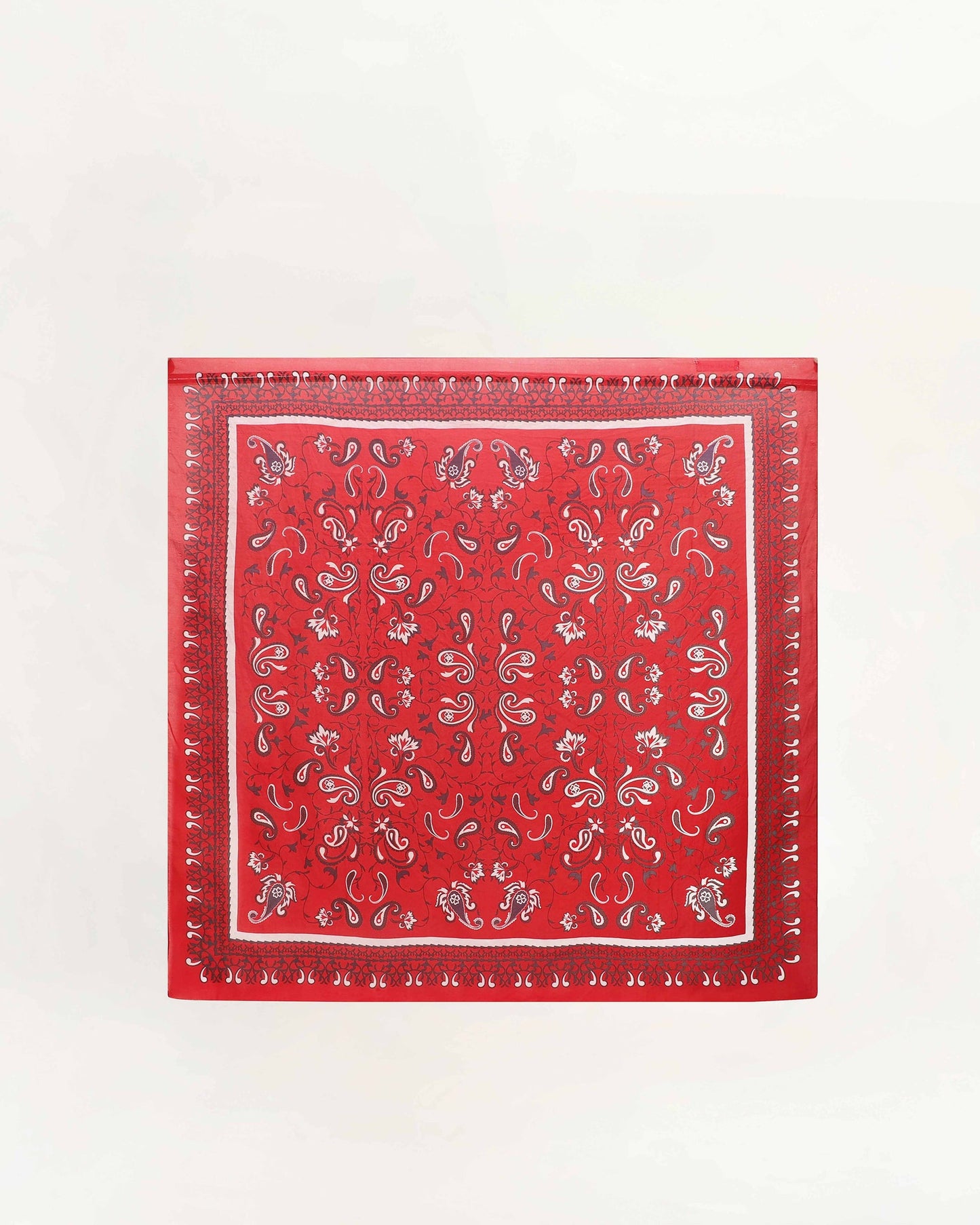Loyal West Bandana Canyon Silk Scarf In Scarlet