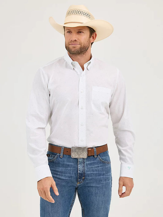 Wrangler Cody Johnson Button Down Ceramic White Dot