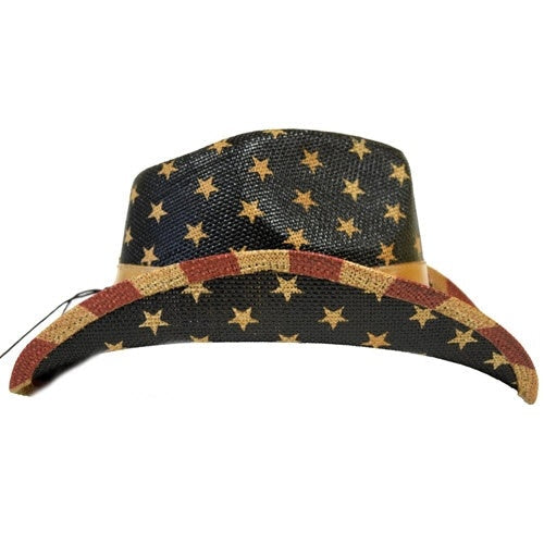 American Hat Makers Americana Straw Red, White & Blue Hat