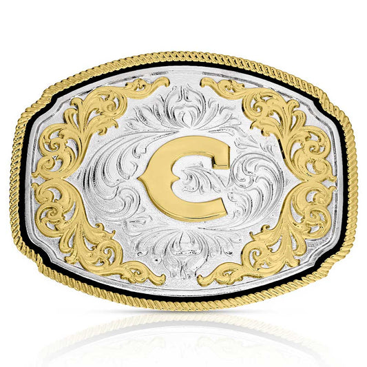 Montana Silversmith Western Initial Belt Buckle- C
