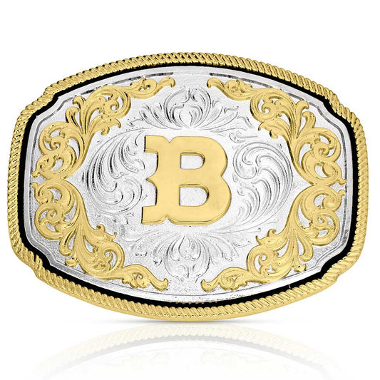 Montana Silversmith Western Initial Belt Buckle- B
