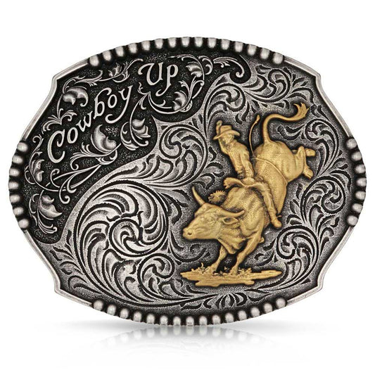 Montana Silversmith Cowboy Up BullRider Belt Buckle