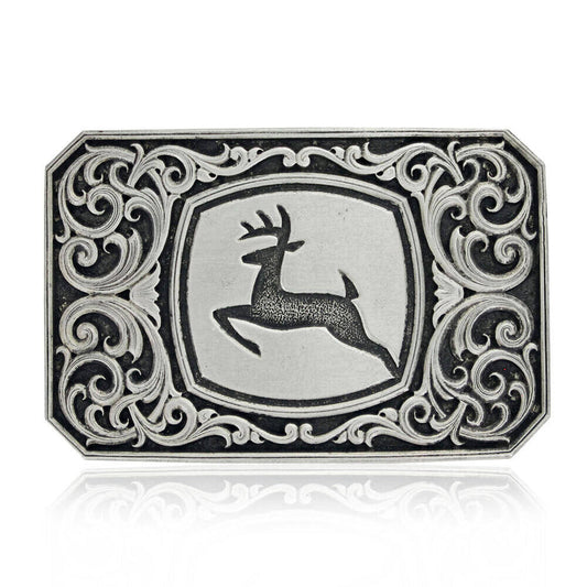 Montana Silversmith John Deere Filigree Belt Buckle